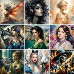 Portrait Girl Butterfly Painting By Numbers 40x50 Art Craft Kits For Adults Bedroom Decoration Personalized Gift Ideas 2024 NEW
