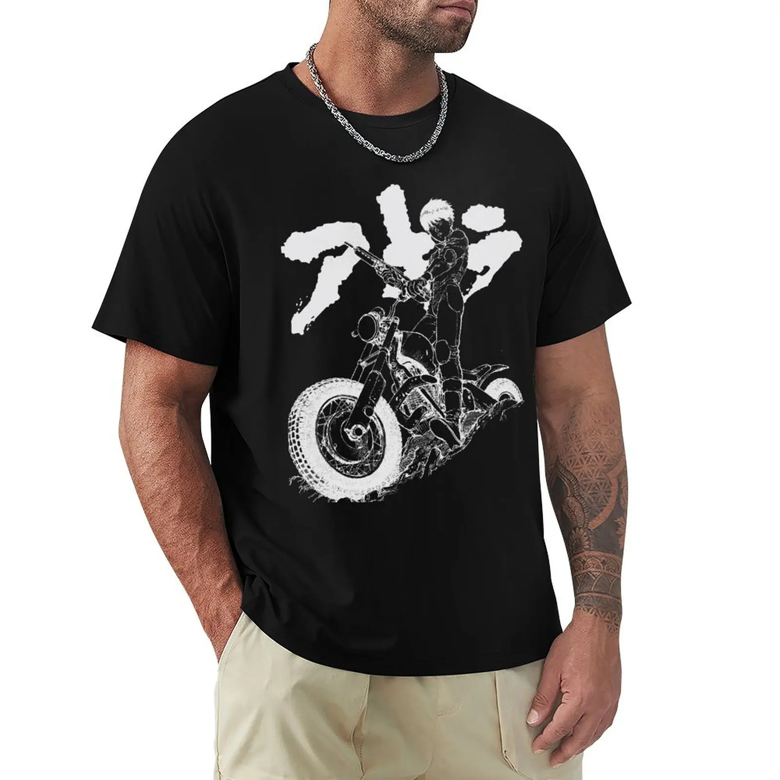 Akira - Kaneda (white detail) T-Shirt Work Short Sleeve Cotton Top
