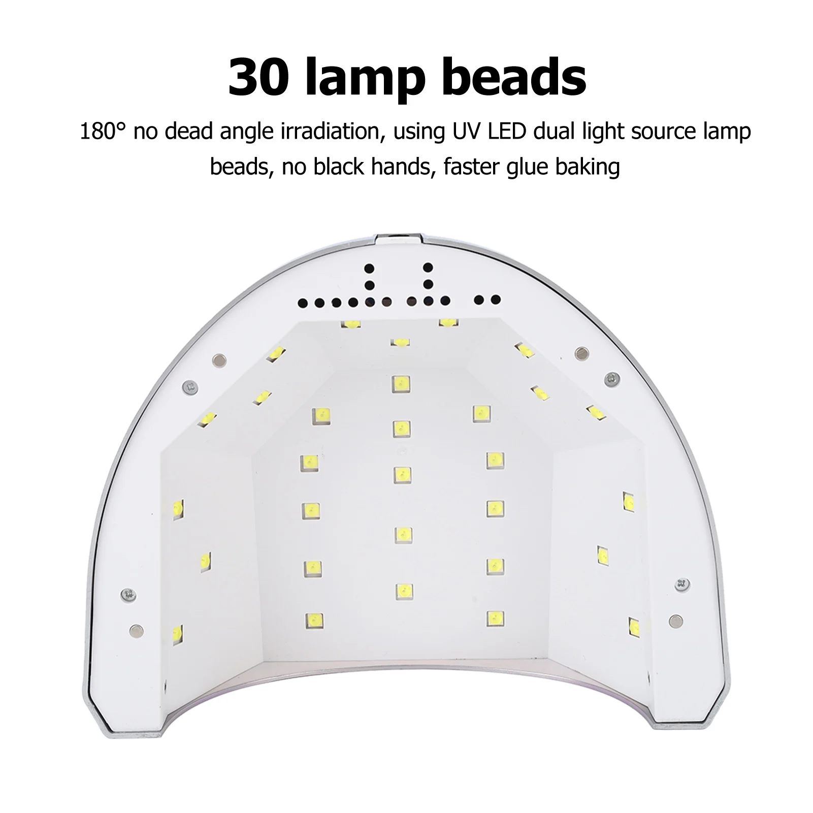 Lampada polimerizzante per gel per unghie Lampada per unghie a LED UV Lampada per unghie a LED UV 48W Doppia sorgente luminosa Asciugatrice per smalto gel a induzione intelligente a infrarossi