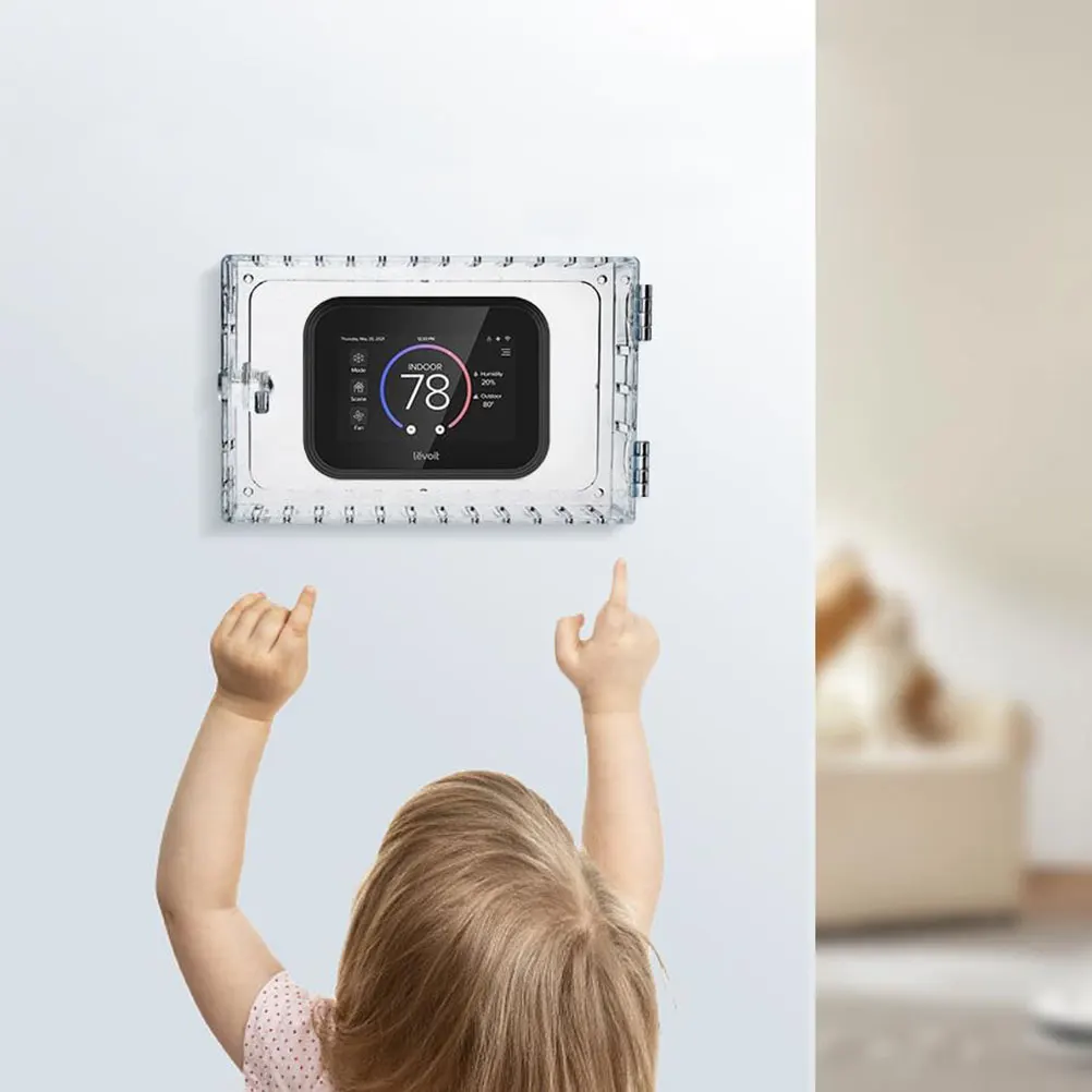 

Universal Thermostat Lock Box Wall Mount Durable Acrylic Key Lock Protection Smart Temperature Control Accessories