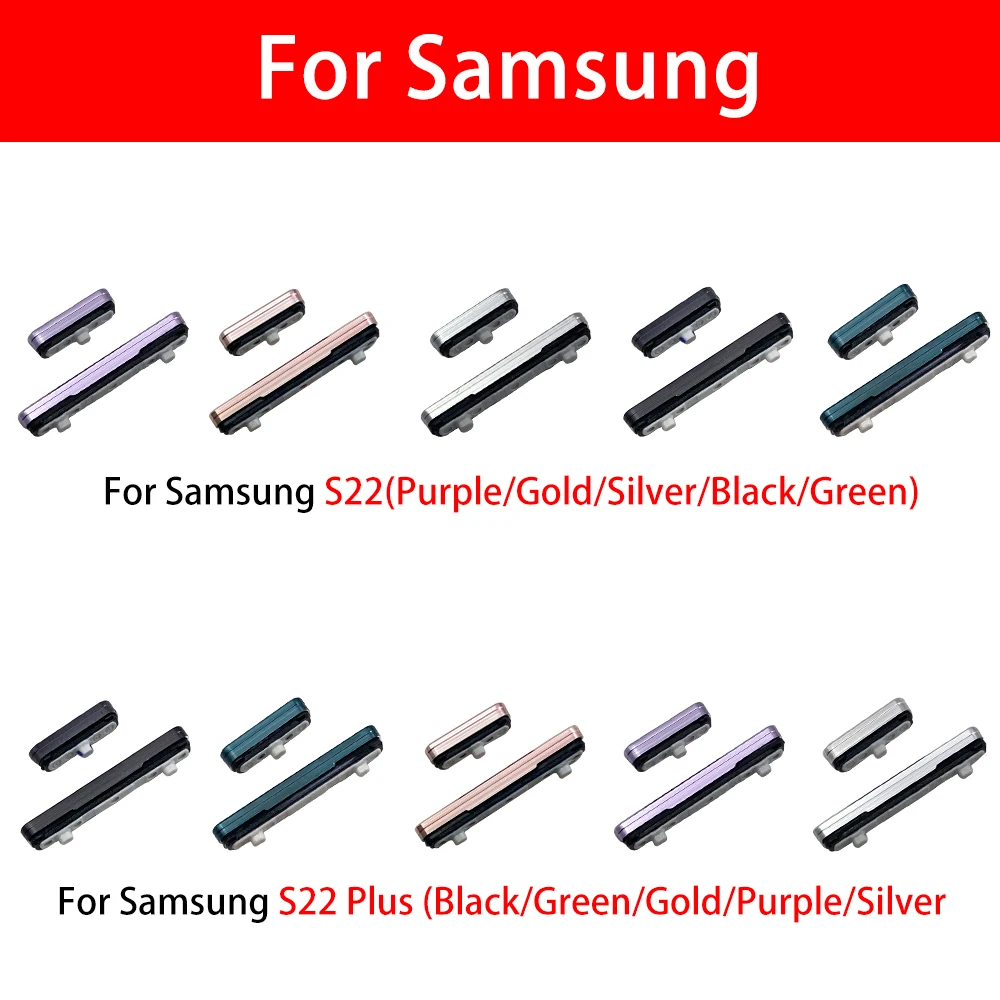 20 Pcs Side Keys Power and Volume Buttons Replacement For Samsung S22 S22 Plus S22 Ultra