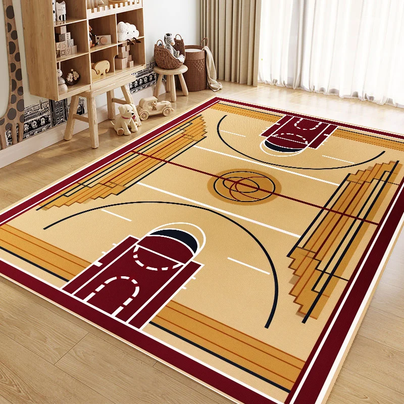 Children Bedroom Bedside Carpet Boy Play Anti-slip Mat Modern Living Room Sofa Area Rug Basketball Court Decoration Floor Mats