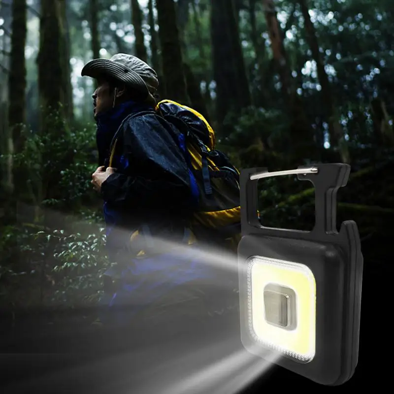 Keychain Work Light Mini LED Flashlight Torch Waterproof Keychain Light Mini Flashlight With 3 Lighting Modes For Outdoor