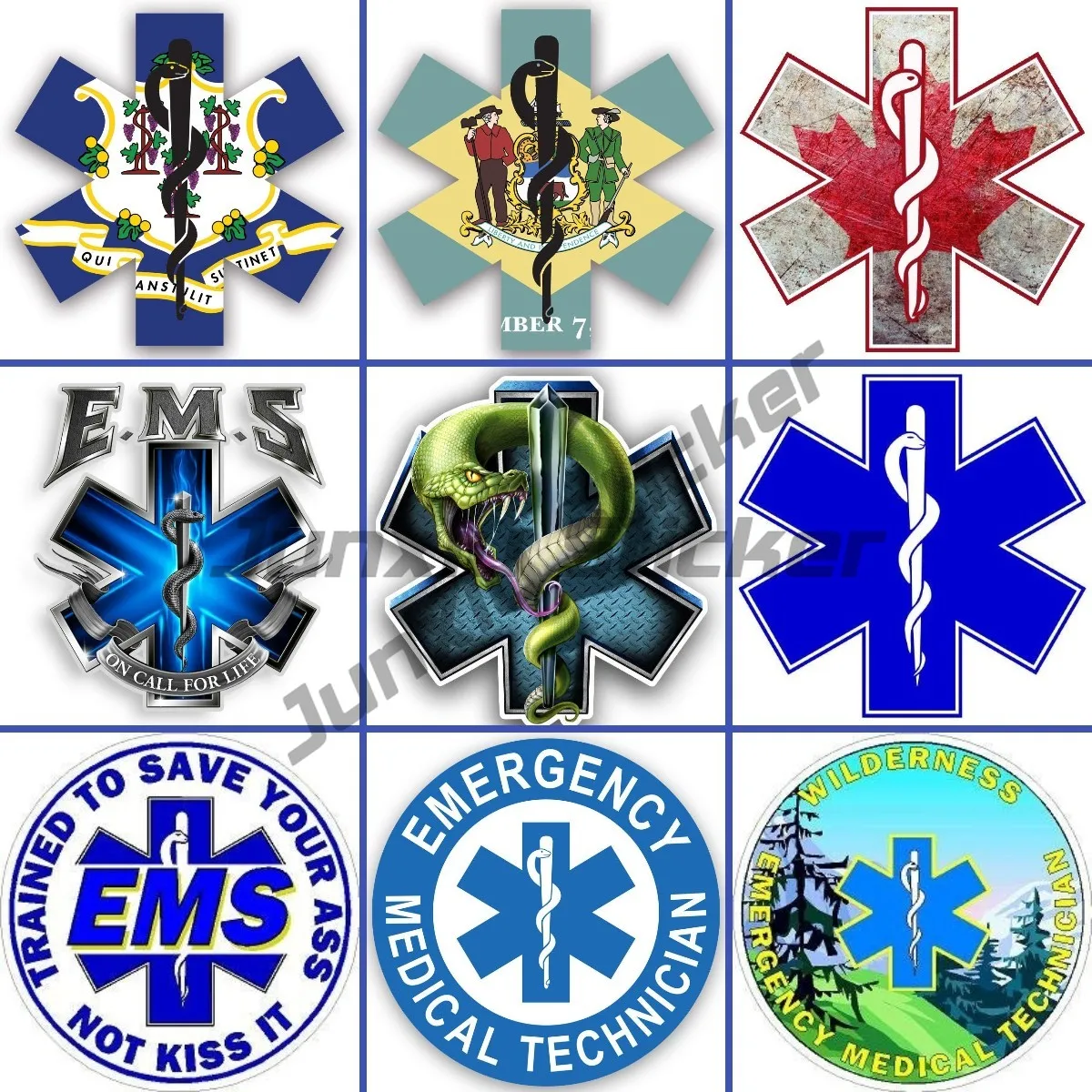 

Наклейка «Звезда жизни» Фельдшер EMT EMS God Bless Our First Responders - Виниловая наклейка EMTs
