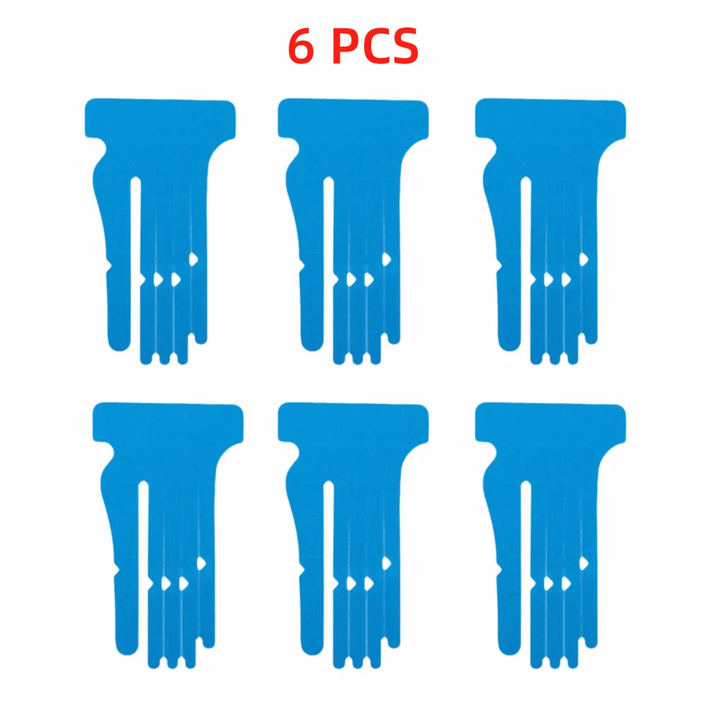 6pcs Cotton Material Esports Kinesiology Tape Flexible Precut Esports Muscle Patch Elastic Black Skin Finger Joint Support Tape
