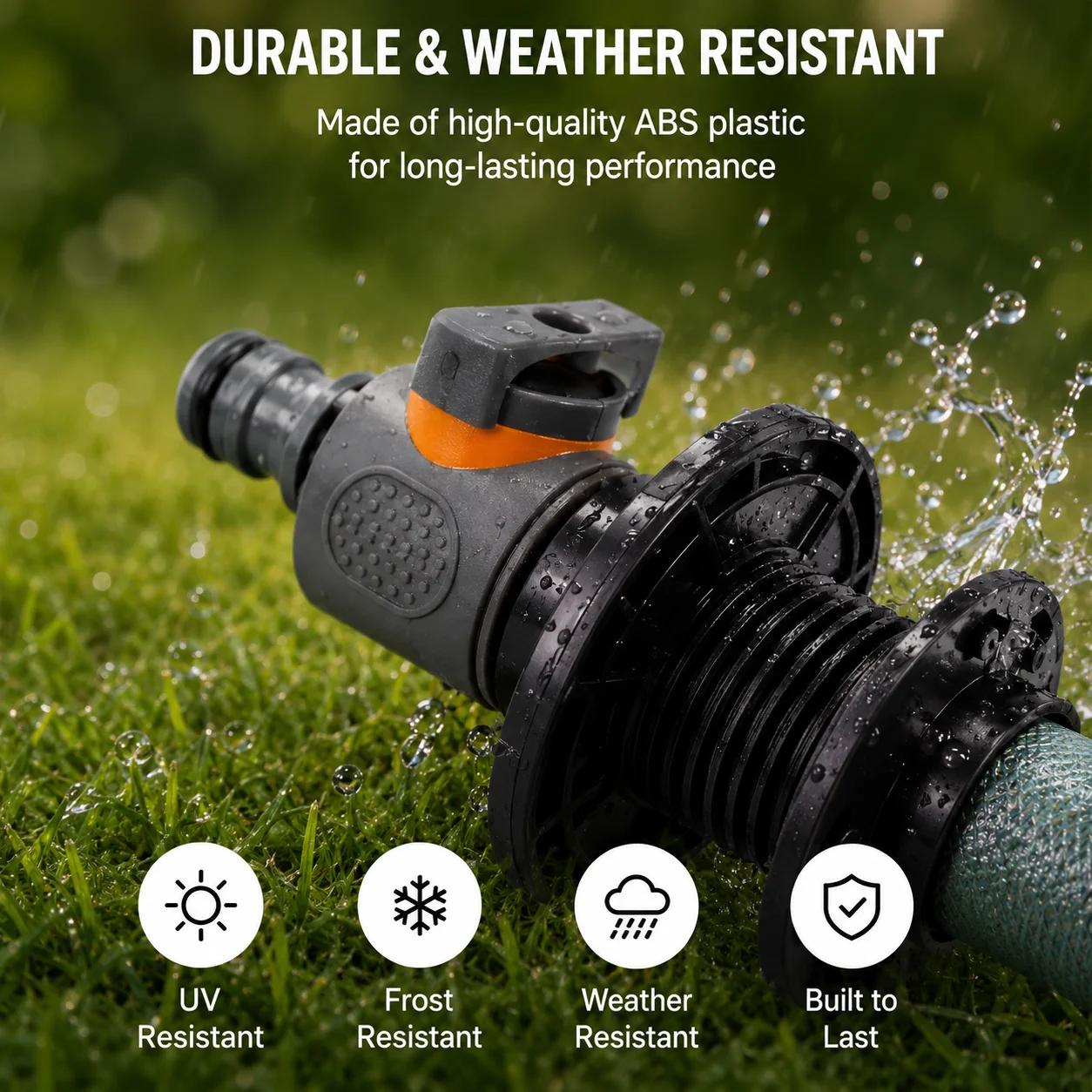 PVC/IBC Water Barrel Adapter, Durable Water Tank Adapter with Valve, Quick Installation Rainwater Collection Connector Kit