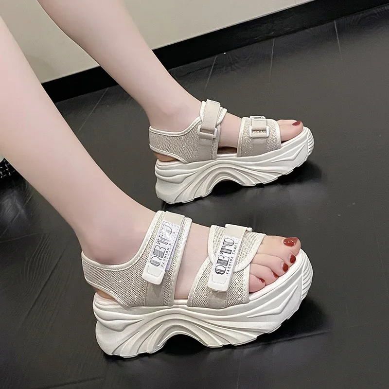 2023 Summer New Sports Sandals for Women Flat Bottomed Beach Shoes Thick Soled Casual Women Shoes Sandalias De Mujer