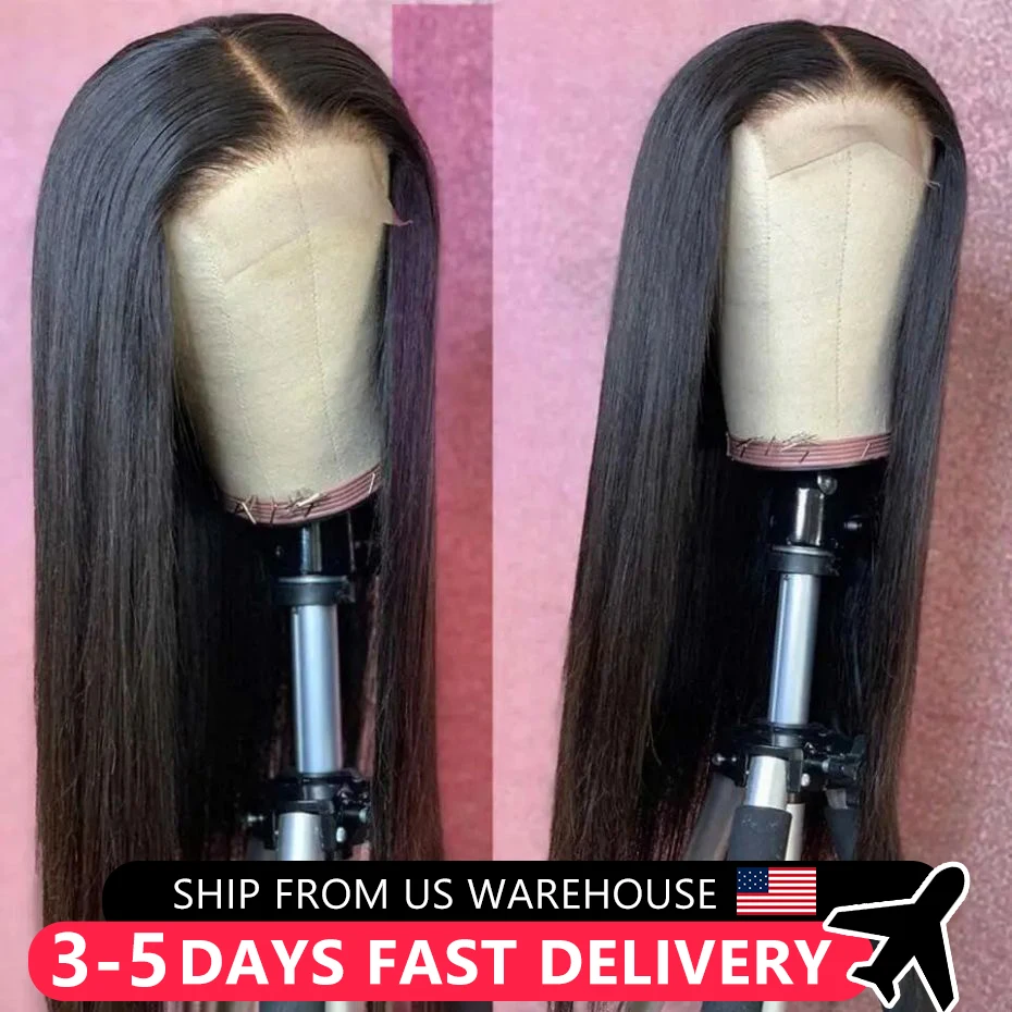 34 32Inch Indian 13X4 Lace Front Human Hair Wigs 13x6 Lace Frontal Wig Remy Bone Straight Lace Wigs For Black Women PrePlucked