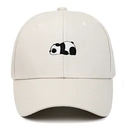 Panda Baseball Cap Hip Hop Embroidery Cartoon Animal Men Dad Hat Hiphop Snapack Hat Cotton Kpop Curved Sunhat Dropshipping