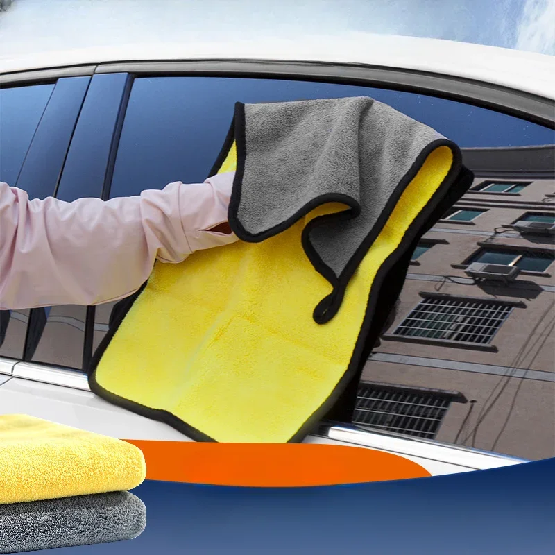High-Density Coral Fleece Car Wash Towels Dual-Sided OPP Bags Mounted 30x60/30x30 for Home And Car Use