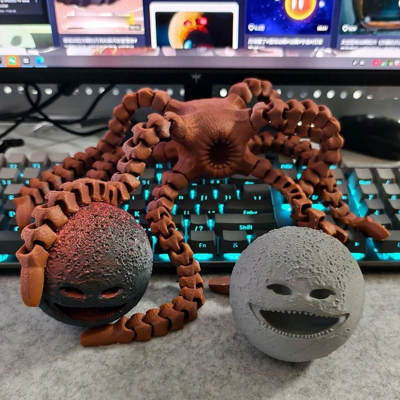 2026 Creative 3d Printed Sea Monster Action Figure Leviathan Sea Eater Bloop Gran Maja Abstract Desktop Decoration Kits
