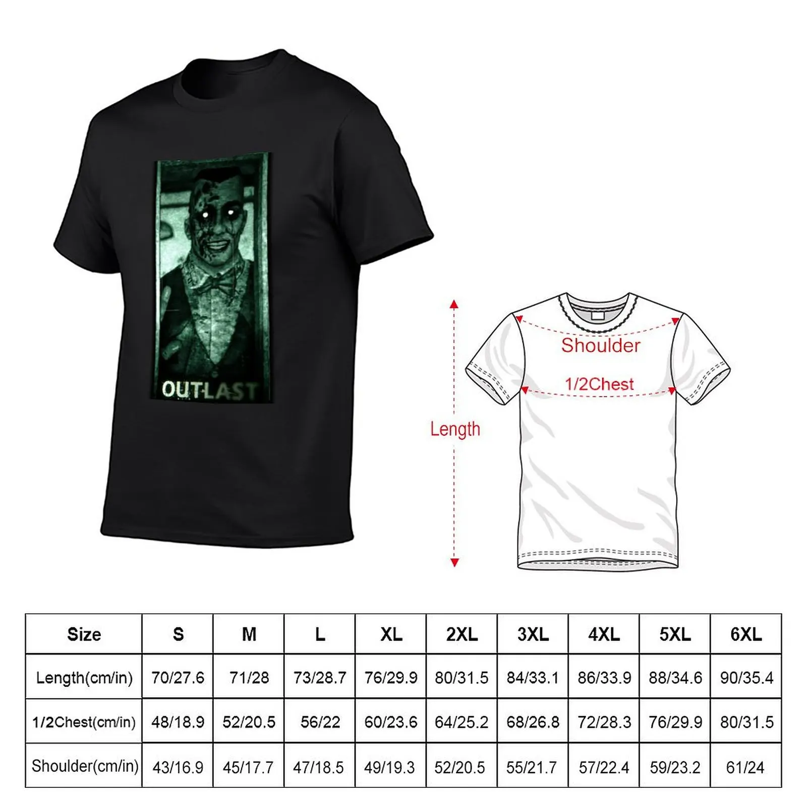 OUTLAST - Eddie Gluskin T-Shirt anime fani sportu kawaii ubrania luksusowe ubrania męskie