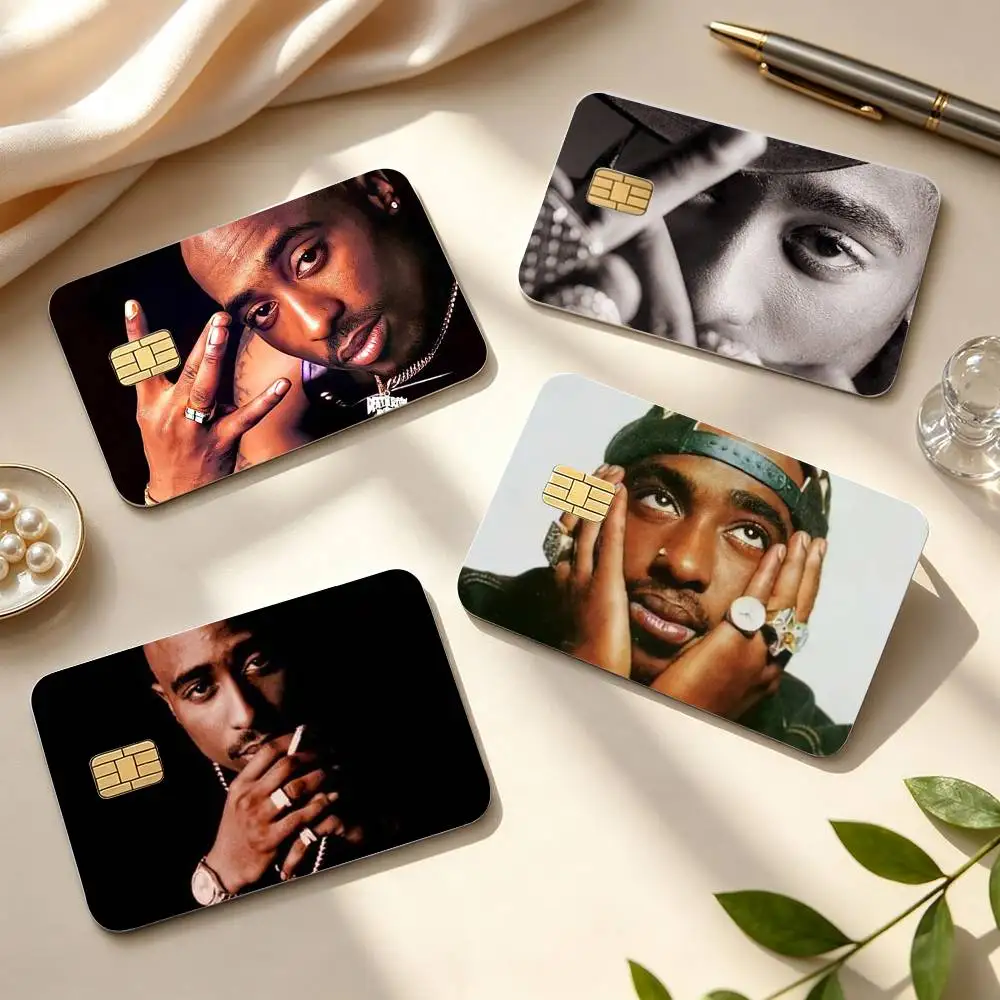Tupac Shakur Rap Rapper  HD Credit Card Stickers Game Card Decal Small Chip Waterproof Sticker Gift Decor