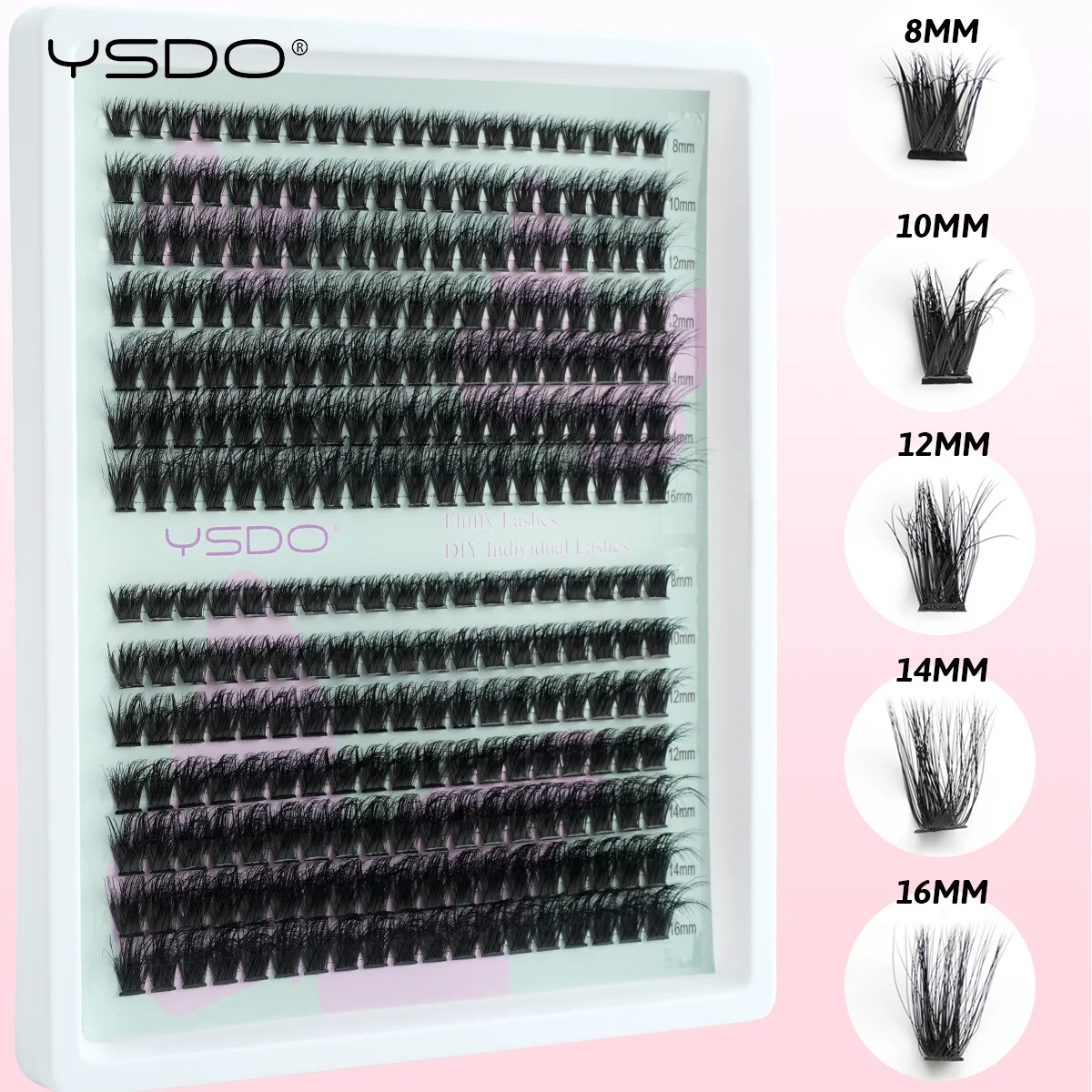 YSDO 10/14 Rows Natural Eyelash Extension Premade Volume Fans Individual Lashes Mink False Eyelashes Cluster Lashes Makeup Cilia