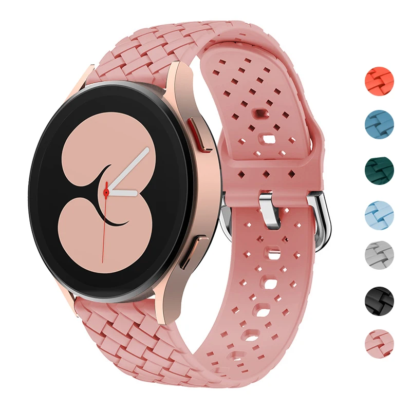 20mm Silicone Band for Samsung Galaxy Watch 4 44mm 40mm/Classic/46mm/42mm/active 2 Sports bracelet Huawei GT/2/GT2 Pro strap