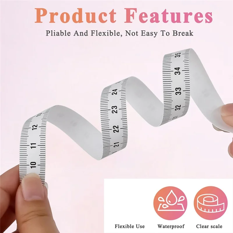 VEHO-6 Pcs Sublimation Blanks Tumblers Width Measurer, PP Precise Width Measurer, 22 In Tape Measure For Sublimation Blanks