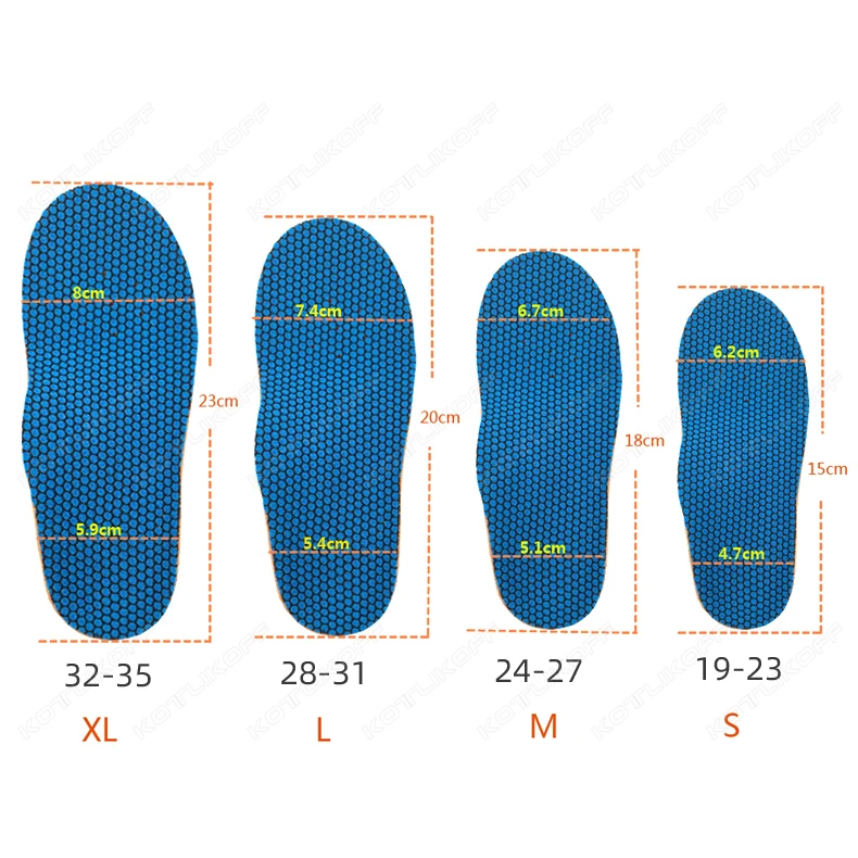KOTLIKOFF Kids Orthotic Arch Support Insoles Flat Feet/Plantar Fasciitis Relief Heel Pain Inserts Care for Boys Girls Insoles