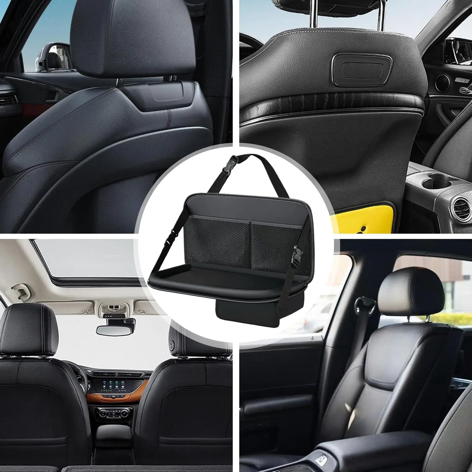 

Car Rear Seat Storage Bag with Tray, Universal Folding Small Table Board, Suspended Seat Back, Car Dining Table
