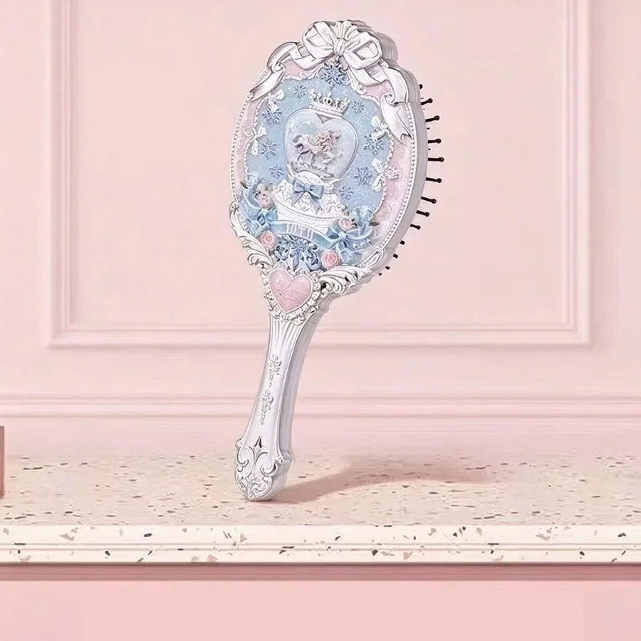 Flowerknows 10th Anniversary Air Cushion Hair Brush Snowflake Inspired Detangling & Styling Brush for Vanity & Travel Hair Comb
