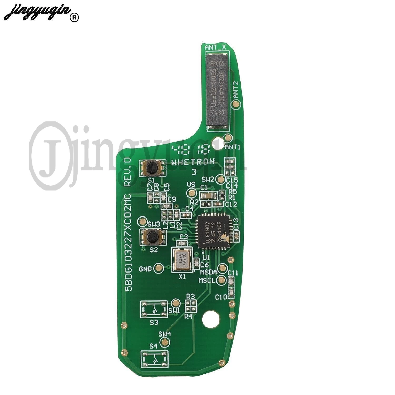 jingyuqin 433.92Mhz FSK 4A Chip 2/3 przyciski zdalny inteligentny kluczyk samochodowy dla Chevrolet Cruze Cavalier Trax Sonic Spark 2019+