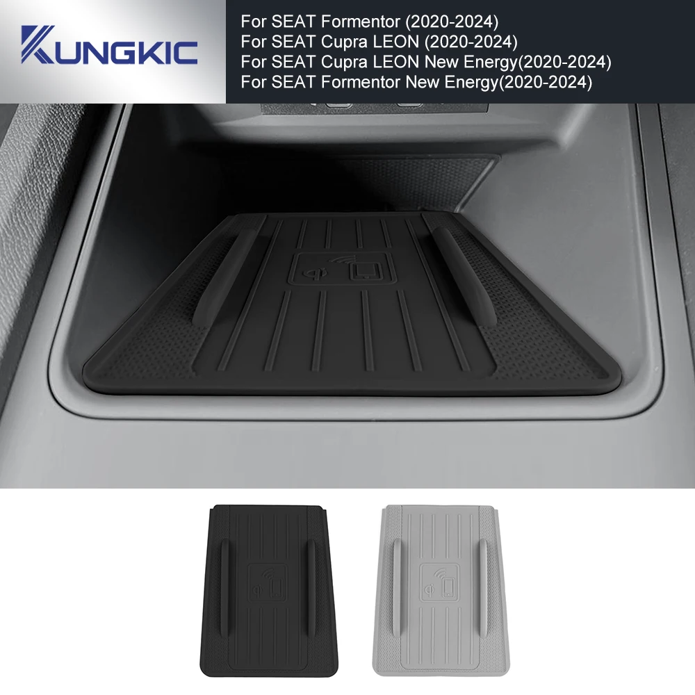 For 2020 2021 2022 2023 2024 Seat Formentor Cupra Leon EV Silicone Wireless Charging Protect Pad Interior Non-slip Accessories