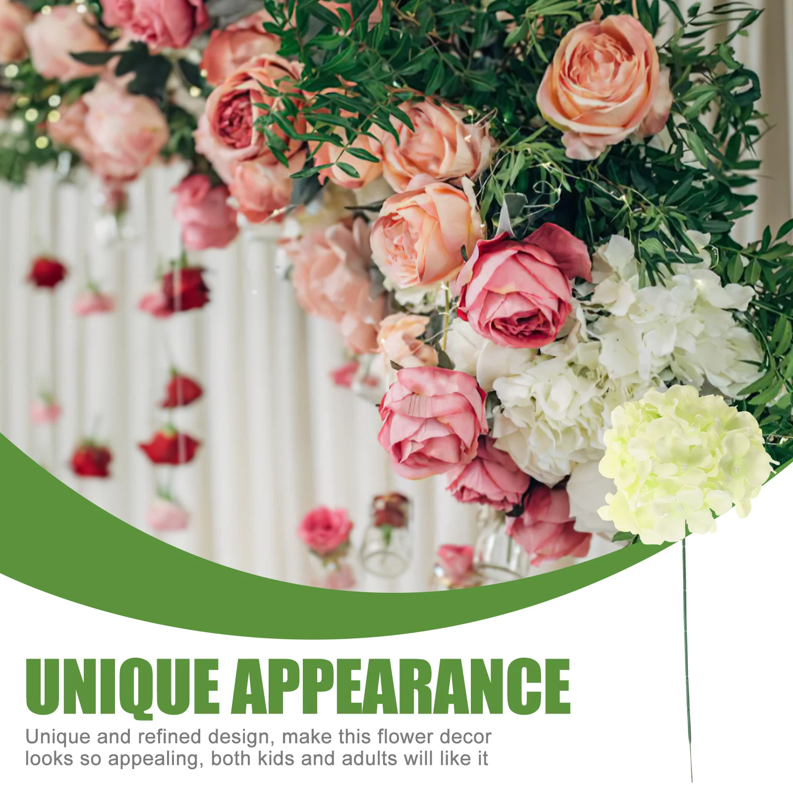 

6Sets Hydrangea Artificial Flowers Realistic Silk Fake Flower Decor for Wedding Party House Decoration DIY Flower Heads