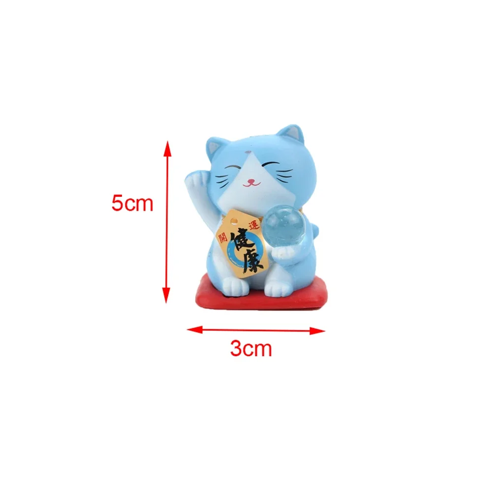 Figurki 3D Lucky Cats Japońskie Maneki Neko Fortune Cat Statue Home Decor Akcesoria na biurko