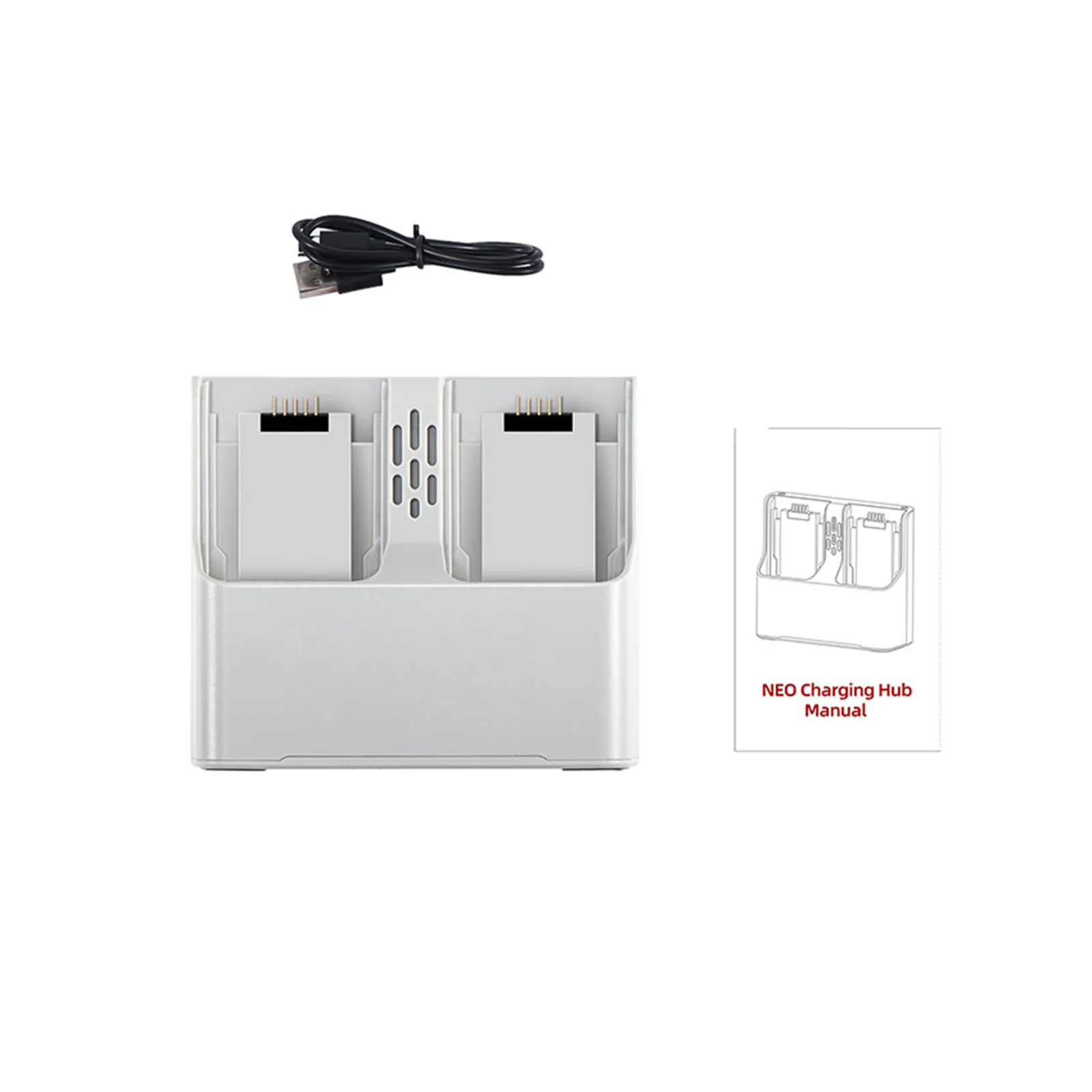 Cargador Dual portátil para DJI Neo, administrador de carga de batería, compartimento de carga de batería NEO antidescarga, accesorios para Dron