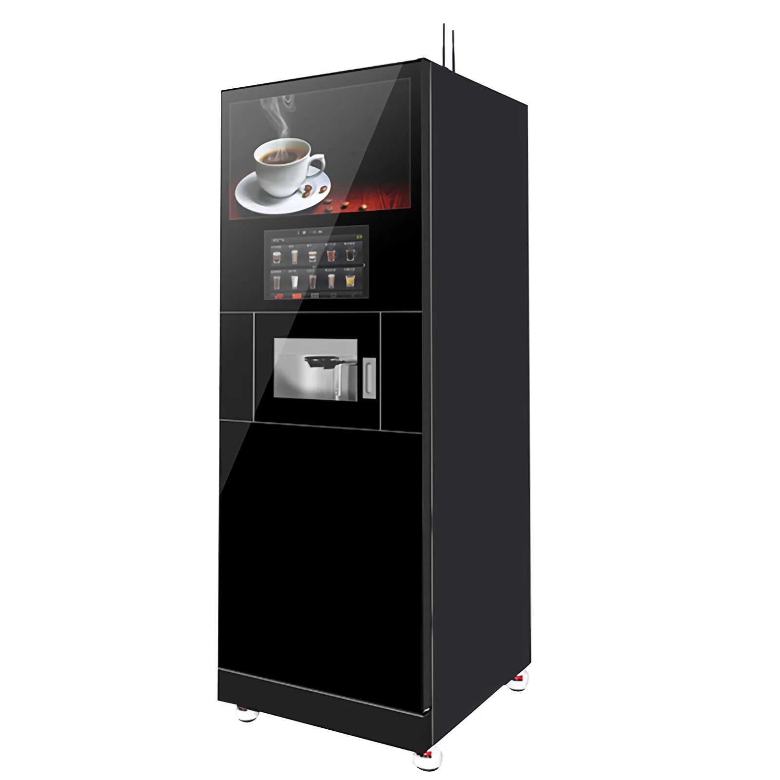 FOODLINE Multi-flavor Coffee Vending Machine Separate Powder & Bean Boxes Contactless Payment Retail Kiosk