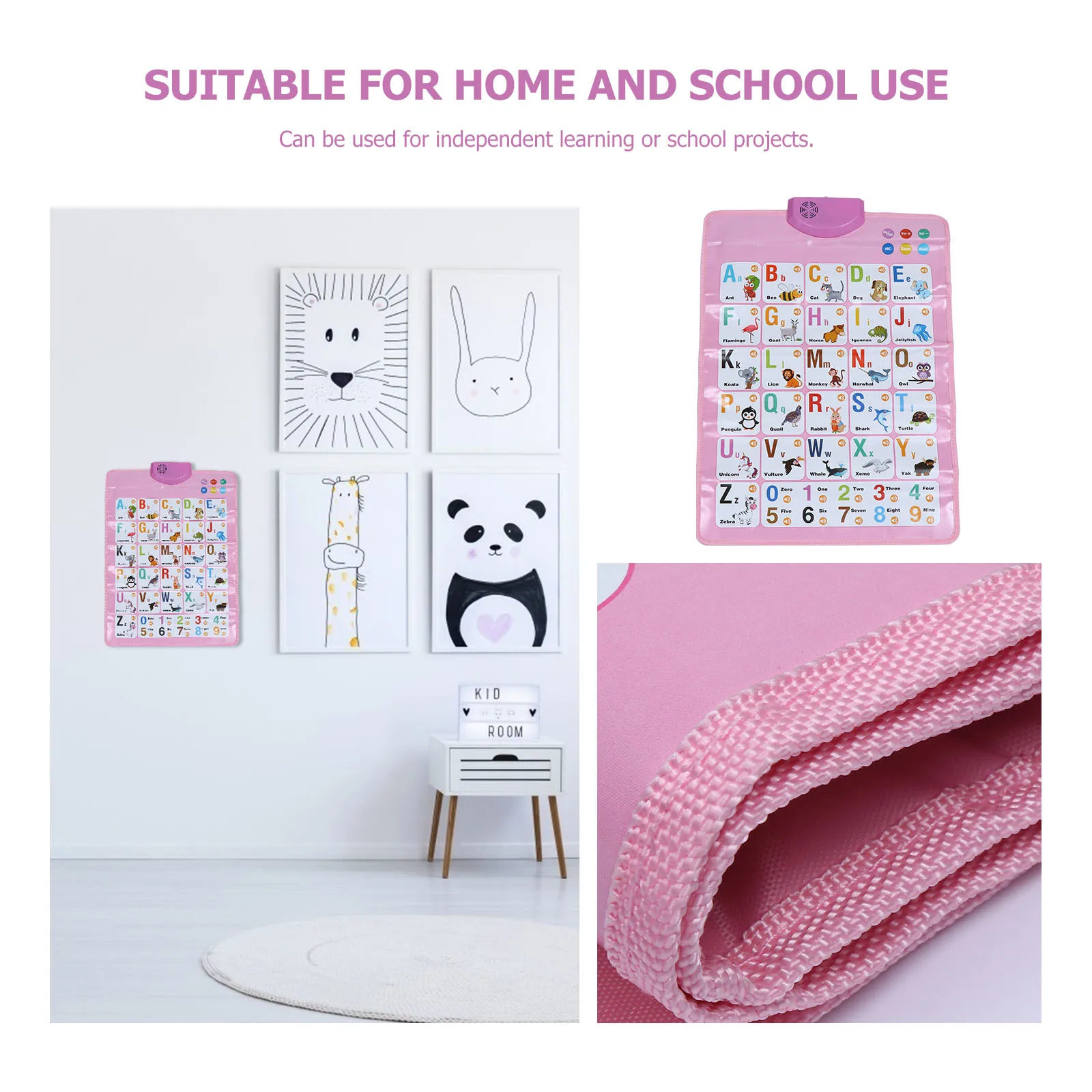 

1Pcs Early Education Wall Chart English Voice Alphabet Sound Map Colorful Children Learning Poster Preschool Study Home School