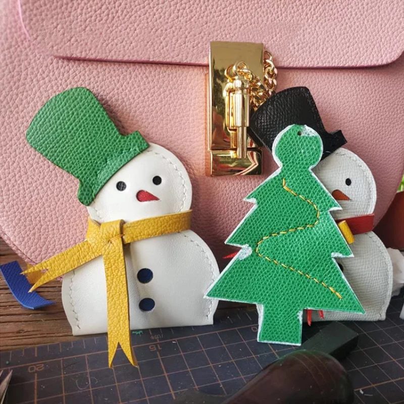 Leather Christmas Tree Cutter Mold, Cutting Die,DIY Snowman Pendant,Carft Making Supplies,Handmade Bag Decorations,Festival Gift