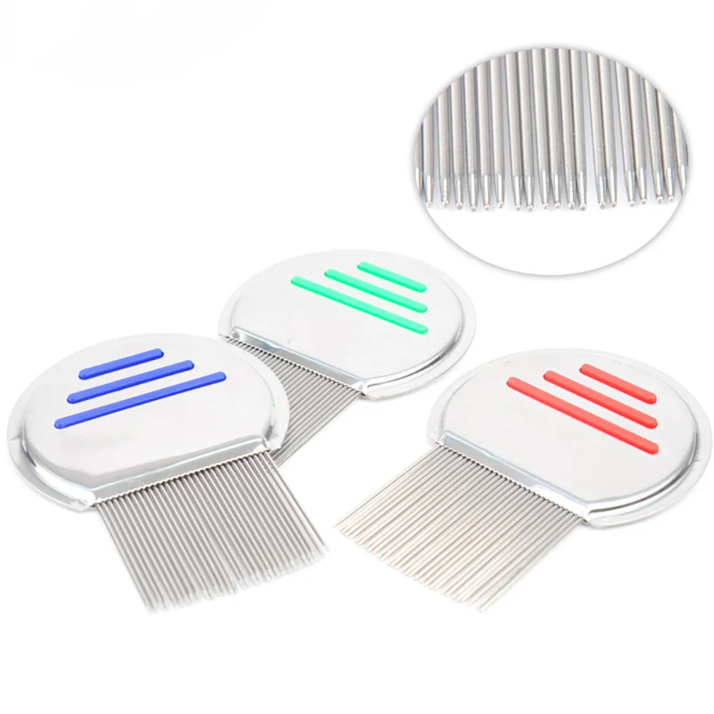 Flea Lice Removal Comb For Cat Dog Stainless Steel Dense Toothed Comb Pet Hair Grooming Cleaning Brushes Terminator Nits Combs