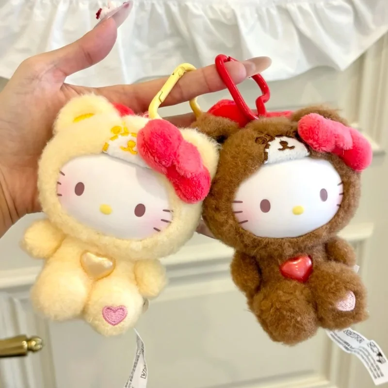

Новая оригинальная серия пижам Hello Kitty Teddy, виниловая плюшевая слепая коробка Kuromi Melody, милая кулон-макарон, кукла, загадочная игрушка в подарок