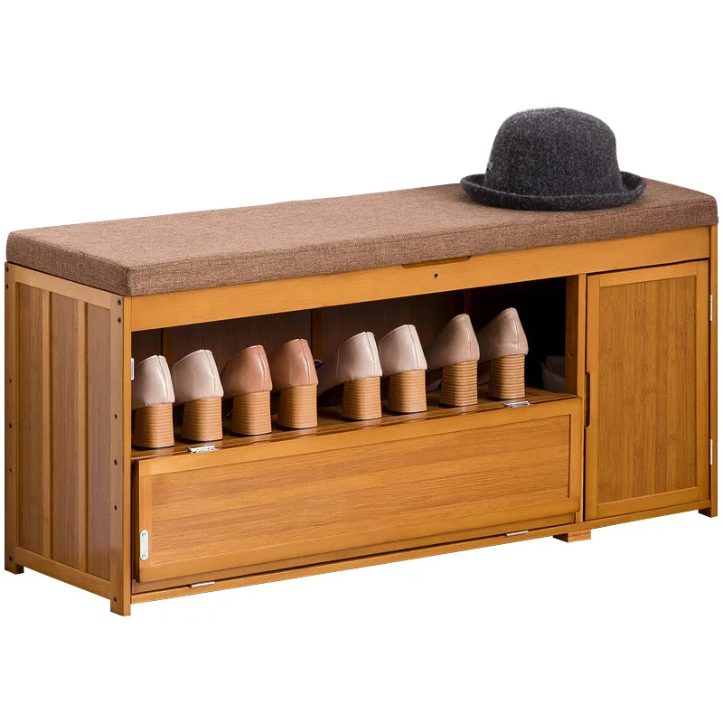 

Shoe Changing Stool, Home Entrance Shoe Cabinet, Wear Shoes, Sofa Can Sit on A Long Wooden Bench, Soft Bag