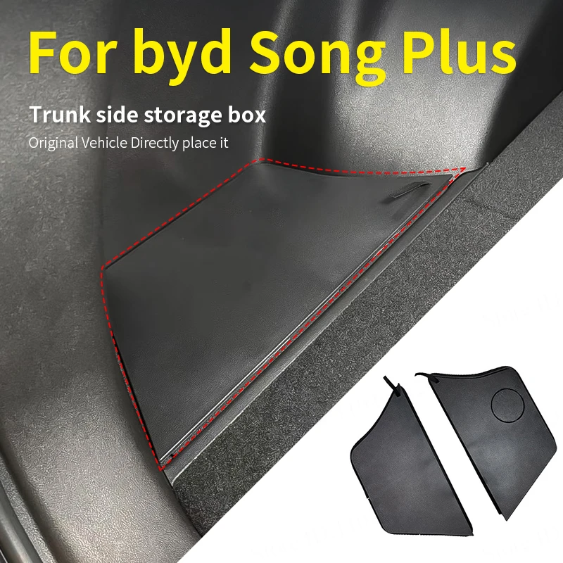 

For Byd Seal U Dm-i Song Plus Ev Song Pro 2023-2025 Rear Trunk Side Storage Box with Cover Car Tail Organizer Bucket Box