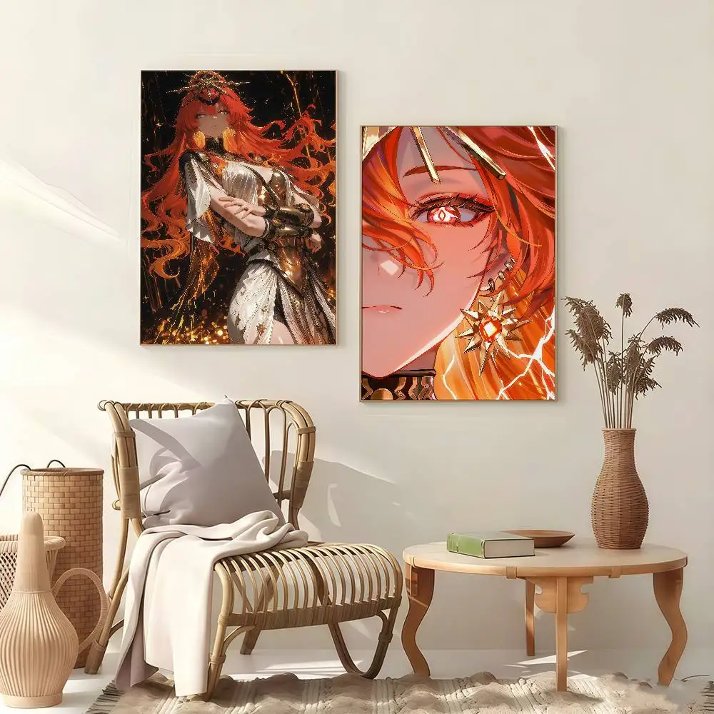 Game Wuthering Waves AUGUSTA Poster Self-adhesive Art Waterproof Paper Sticker Coffee House Bar Room Wall Decor