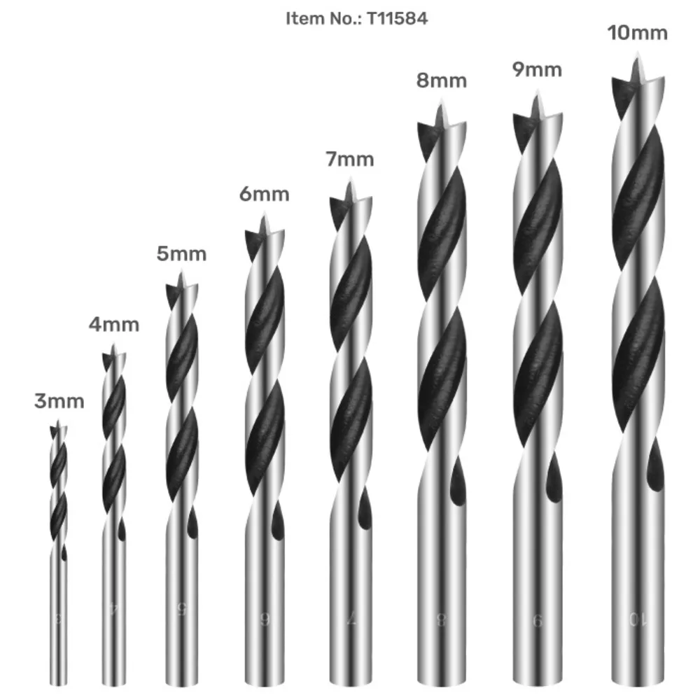 Tool Kit set Low Price Woodworking Tool Twist Drill Bit Wood Drill Bits High Strength Drilling Tool 3-4-5-6-7-8-9-10mm Diameter