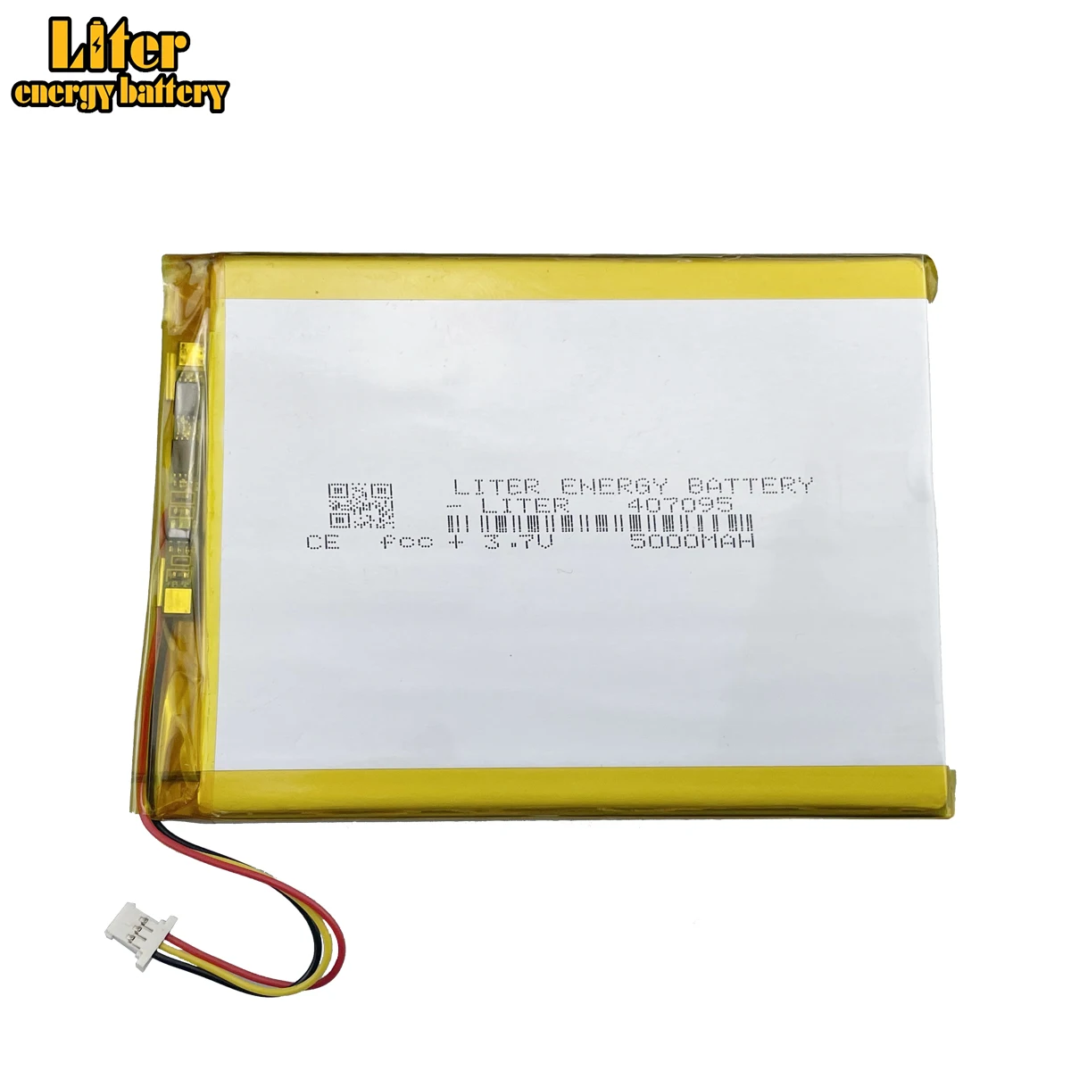 3-wires connector 3.7V 5000MAH 407095 Li Polymer Li-ion Lithium Battery For Tablet PC PDA PSP IPAQ DVD MID DIY E-book Power bank