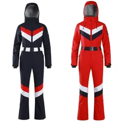 Trajes de esquí de una pieza para mujer, conjuntos de snowboard a prueba de viento, impermeable, deportes al aire libre, monos de esquí, invierno, nuevo