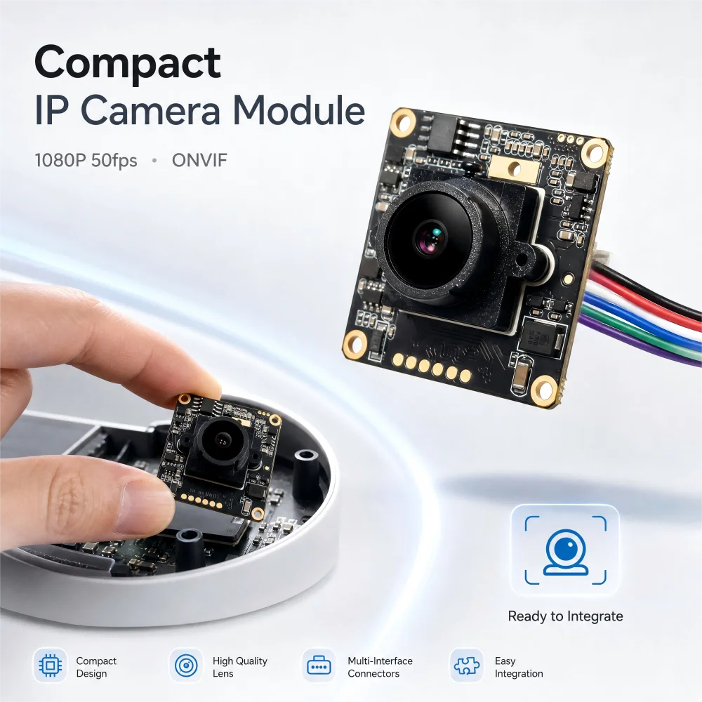 2Mp Mini Ip Camera Board 50fps High Speed Webcam Black Light Illumination 1080P 50Fps Surveillance Cctv Size 32x32mm