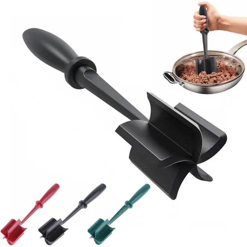 1Pc Meat Chopper Meat Shredder Salad Potato Masher Heat Resistant Suitable for Hamburger Meat Ground Beef Smasher Kitchen Tools
