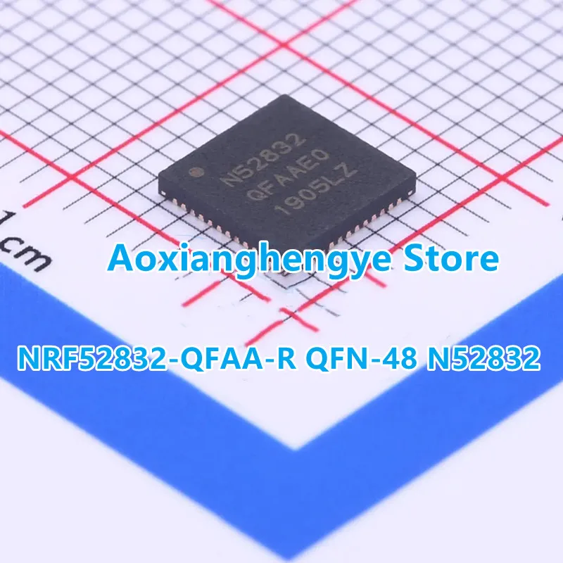1 Buah NRF52832-QFAA-R QFN-48 Bluetooth Multiprotokol Energi Rendah (Bluetooth 5), ANT/ANT + dan Sistem Kepemilikan 2.4GHz-on-Chip