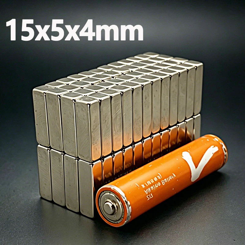 Image of 15x5x4mm Magnet N35 NdfeB Permanentmagnet Imanes 15*5*4mm Zubehör 5-100 Stück Quadratische Form Garagenwerkzeug Büro Neodym-Magnet