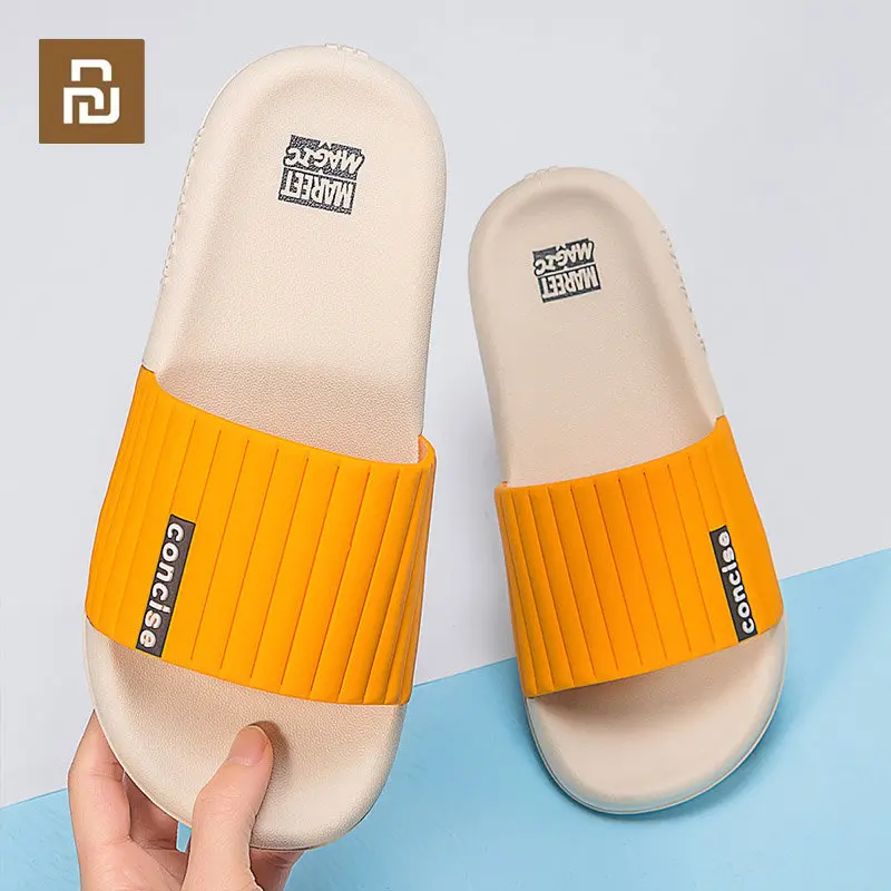 Youpin New Summer Indoor Slippers Floor Flat Shoes Men Women Soft Slipers Platform Sandals Bathroom Non-slip Couple Home Slides