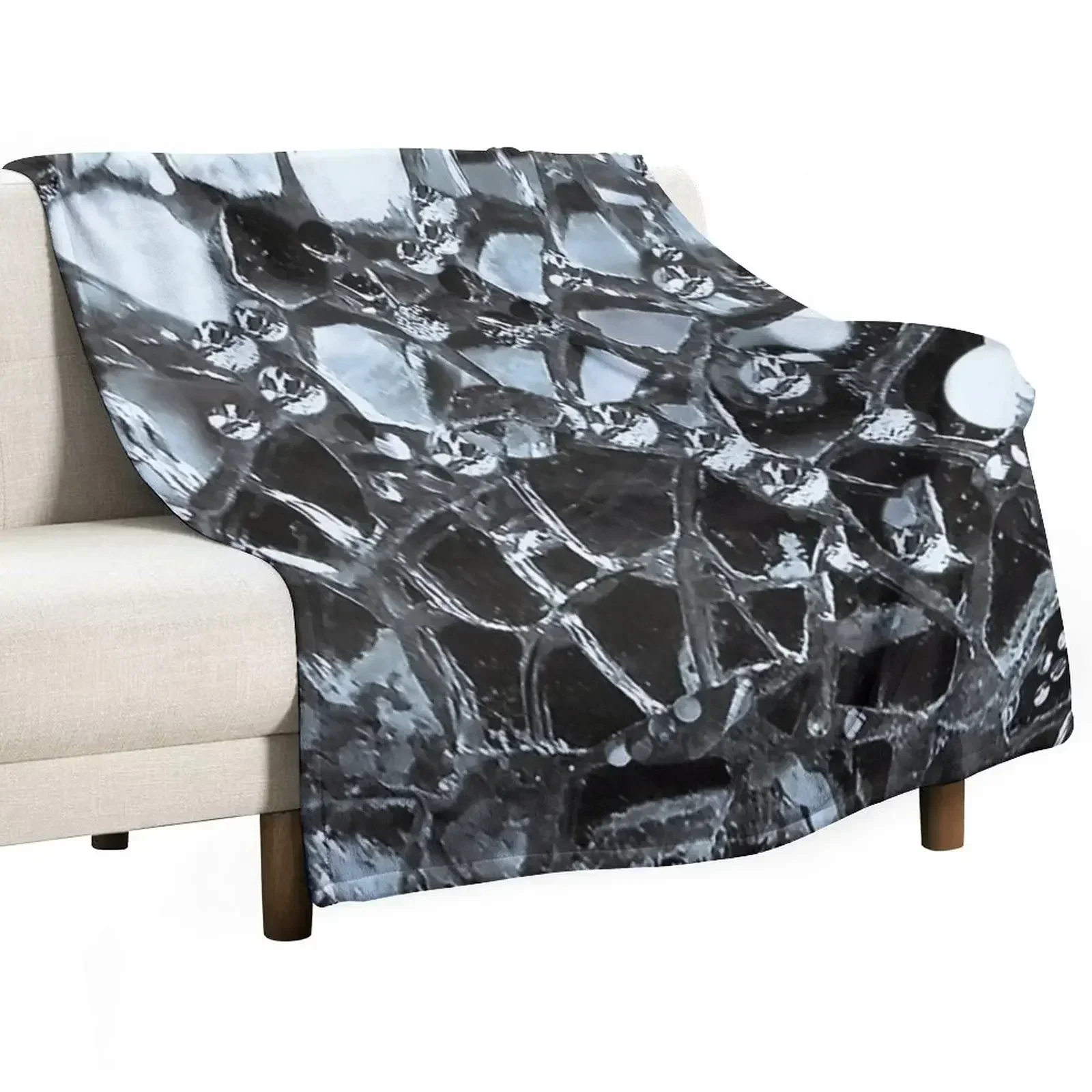 Photographic Image of Dark Mirrors and Glass Throw Blanket decorative Luxury Polar Retros warm winter Blankets For Bed Blankets