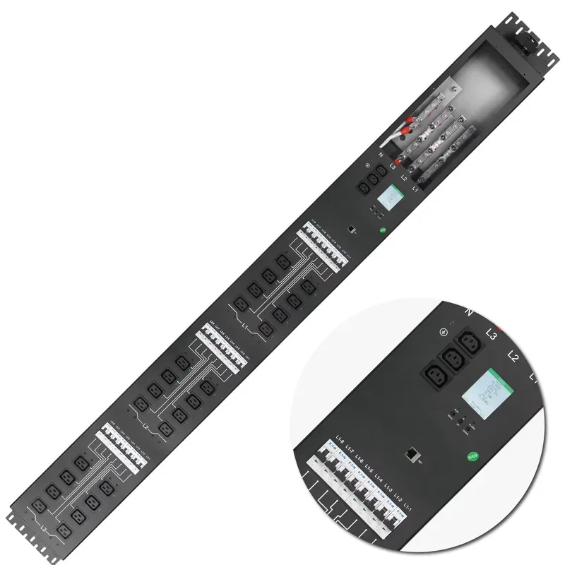 OIT Rackmount Smart Power Distribution Unit 3-Phase Data Center Grade PDU 24 Outlets Intelligent Monitoring