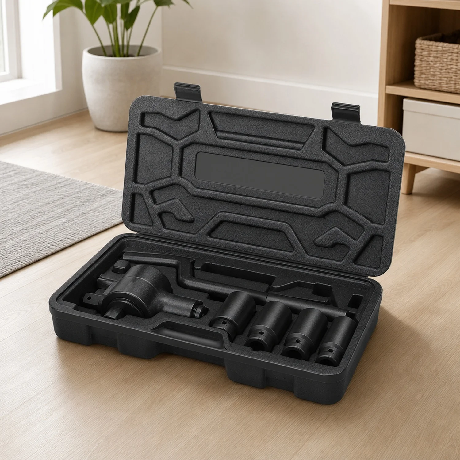 Torque Multiplier, Heavy Duty Wrench Set, 1 Inch Drive Lug Nut, 1:58 4800N.m Remover, with 4 Sockets and Storage Case for Truck