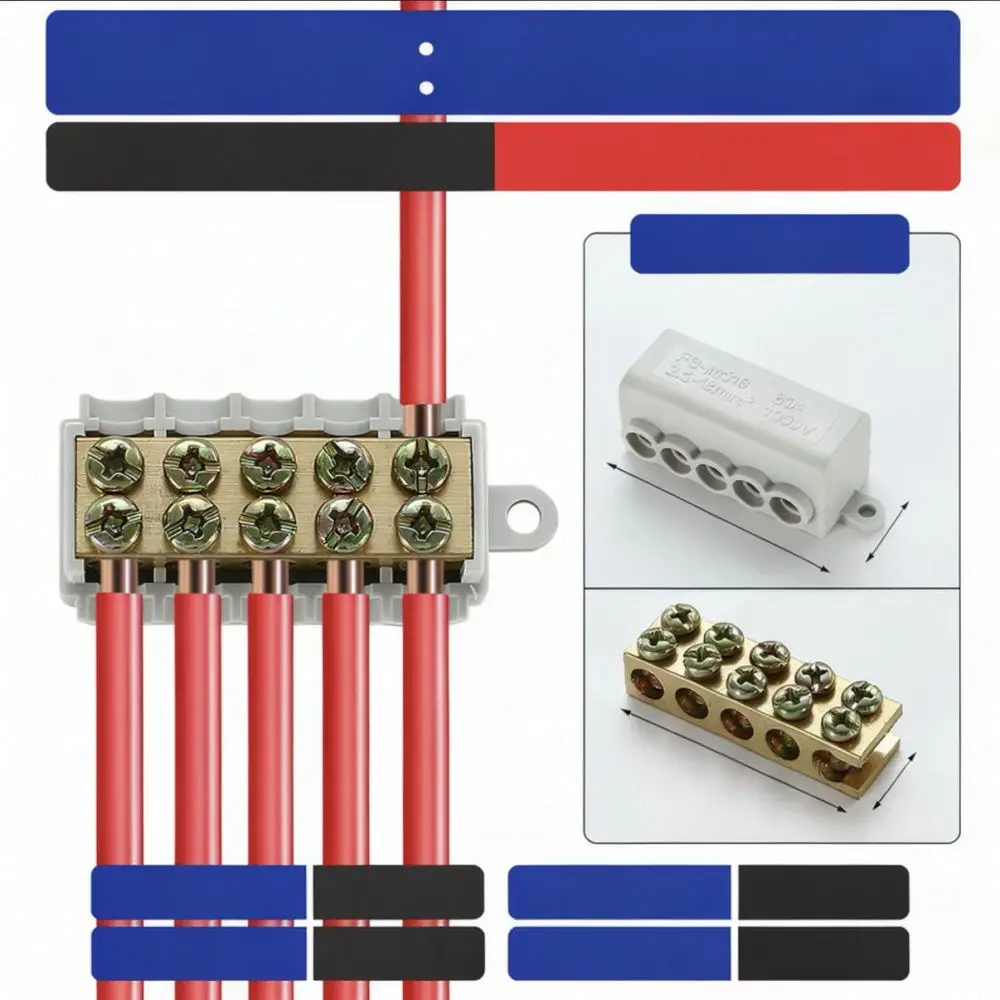 For For MG FS T Type Power Wire Splitter Industrial Electrical Terminal Block Quick Cable Branch Joint Splice Tool