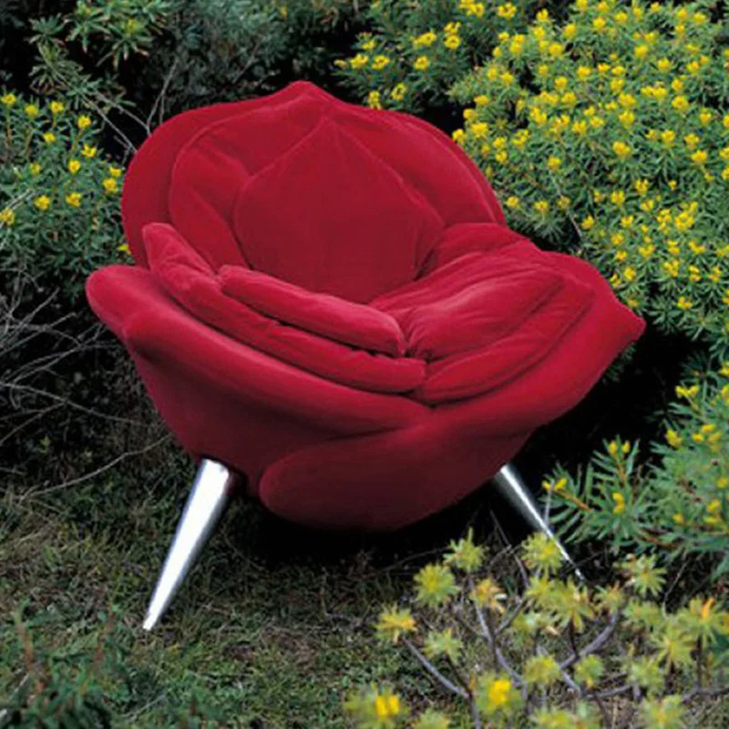 

Modern fashion sofa chair simple luxury single chair creative Internet celebrity rose