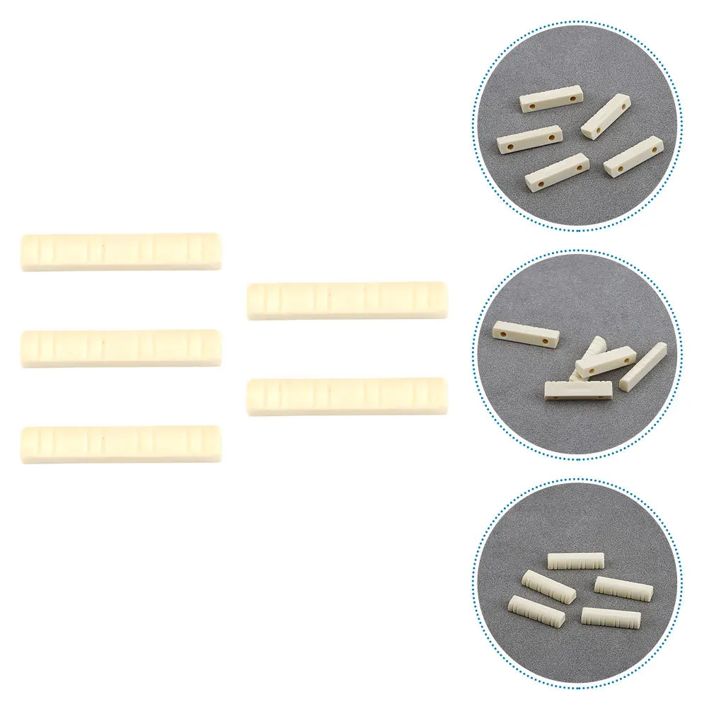 

5pcs Mandolin Nuts 8 String Plastic Slotted Nut For Acoustic Guitar Instrument Parts Lightweight Smooth Durable Guitar